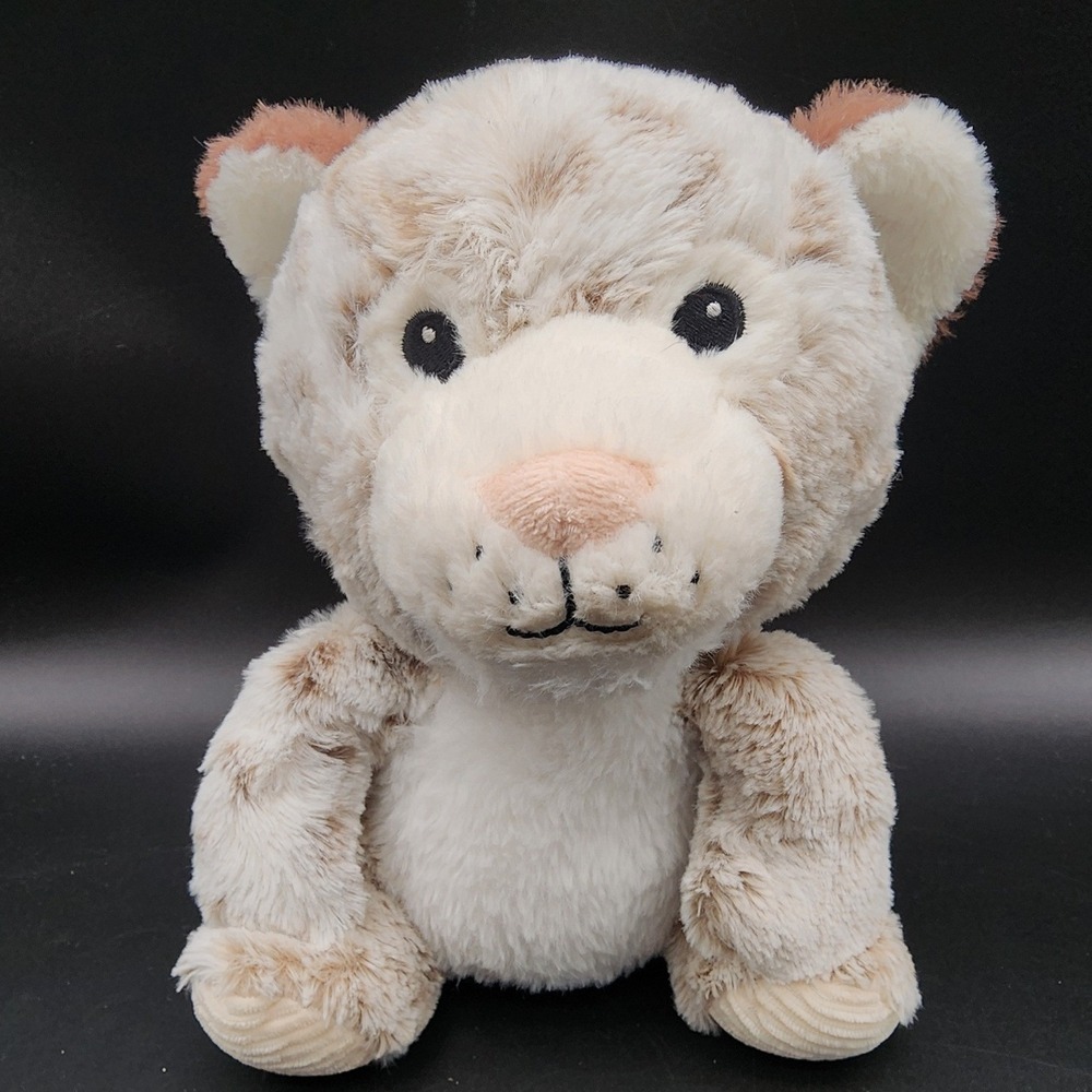 Spark Create Imagine Tan White Snow Leopard Plush Stuffed Animal Safari Toy